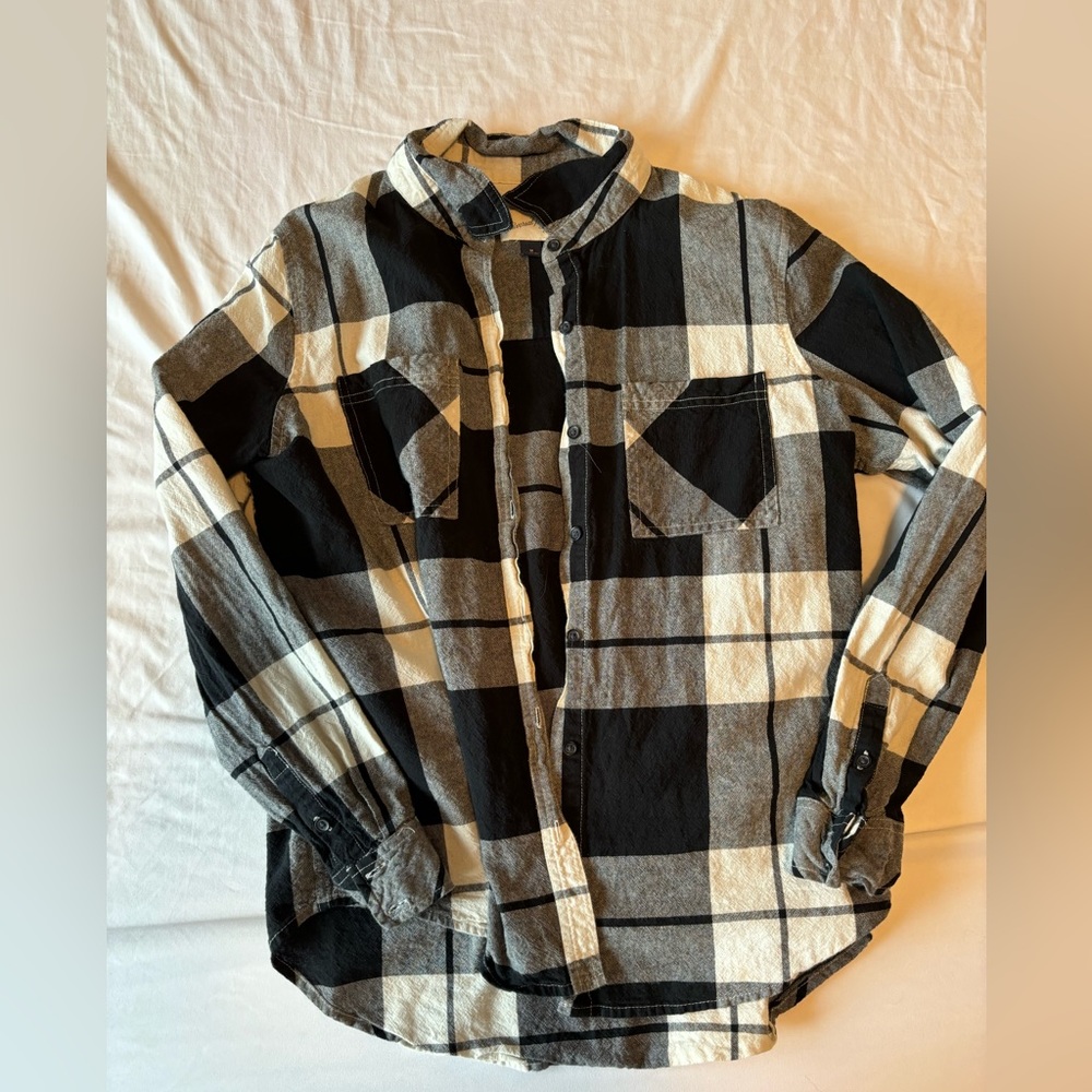 black and white flannel